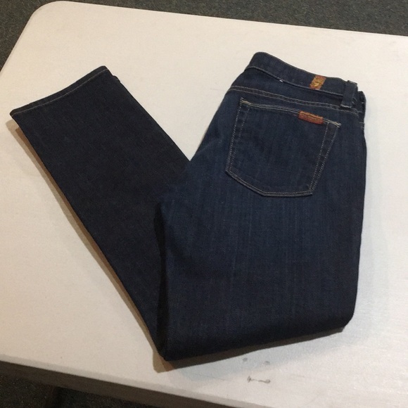 7FAM DARK “SLIM STRAIGHT” JEANS - Picture 2 of 5